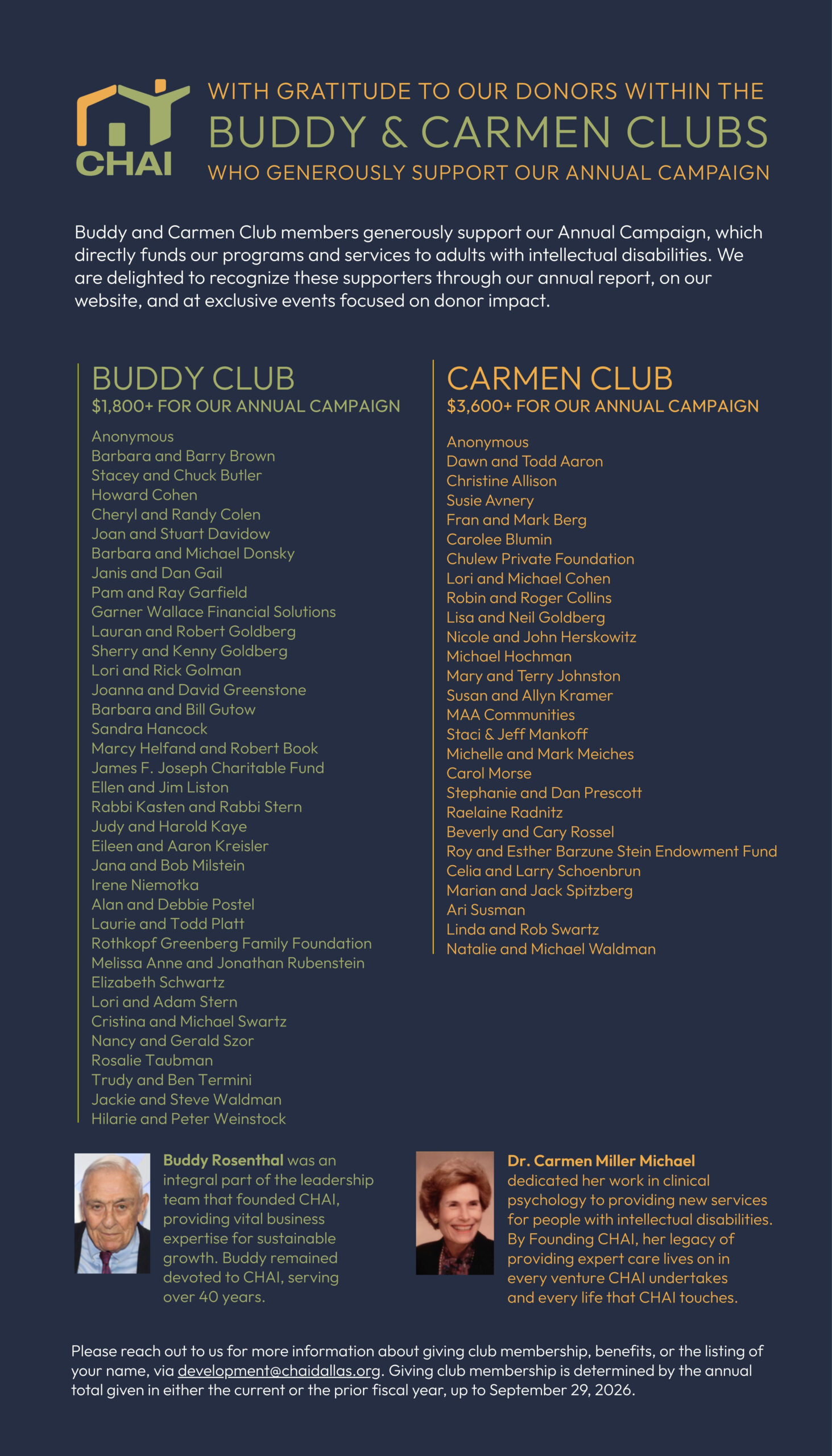Buddy and Carmen Club Graphic